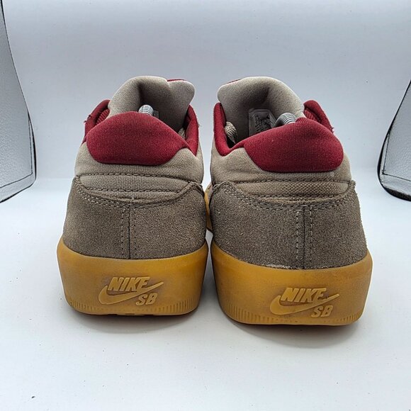 Nike SB Force 58 Team Red Gum Light Brown Mens Size 11.5 Sneaker Shoes Casual - Picture 5 of 13